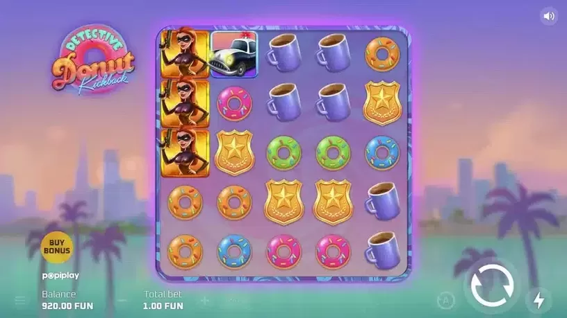 Detective Donut Kickback slot screenshot 2