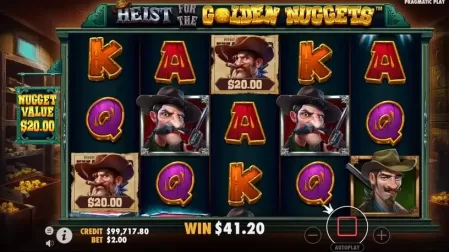 Heist for the Golden Nuggets slot screenshot 5
