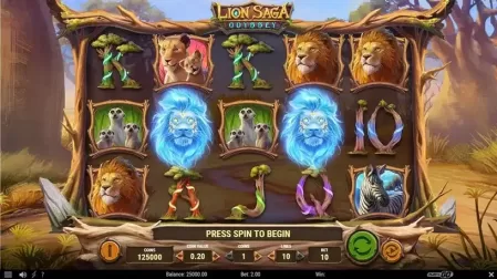 Lion Saga Odyssey slot screenshot 1
