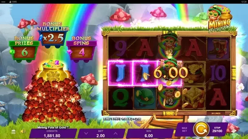 Mining Pots of Gold slot screenshot 