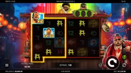 Ninjaz vs Narcos 2 slot screenshot 2