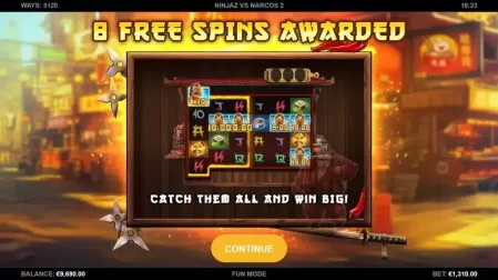Ninjaz vs Narcos 2 slot screenshot 3