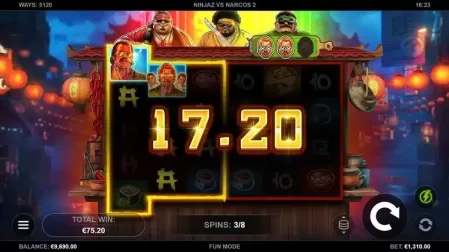 Ninjaz vs Narcos 2 slot screenshot 4