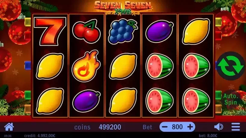 Seven Seven Xmas slot screenshot 1