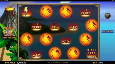 Triple Tiki Super Free Spins slot screenshot 4