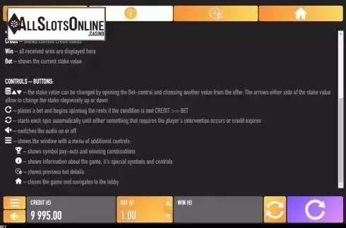 Game Rules screen 2