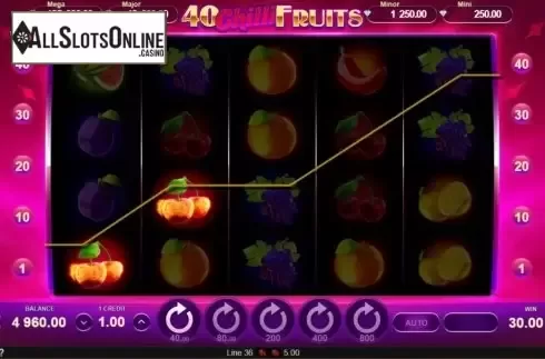 Win Screen 1. 40 Chilli Fruits (Gamzix) from Gamzix