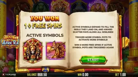 4TP Book of AfricRa slot screenshot 2