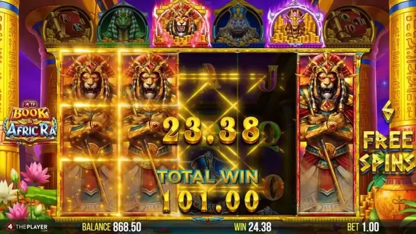 4TP Book of AfricRa slot screenshot 