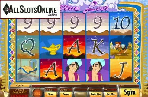 Game Workflow screen. Aladdins Loot from Saucify