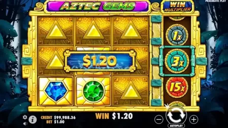 Aztec Gems slot screenshot 3