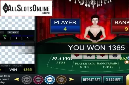Win Screen 3. Baccarat Deluxe (Vela Gaming) from Vela Gaming