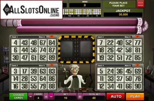 Reel Screen. Bingo Mad Scientist from Caleta Gaming