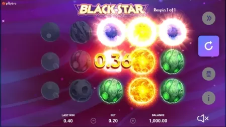 Black star slot screenshot 2
