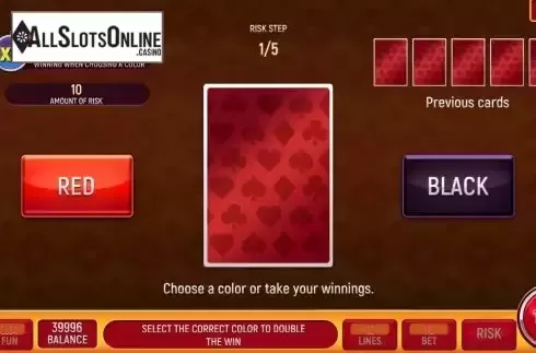 Risk Game screen