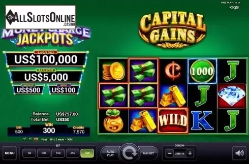Win Screen . Capital Gains from AGS