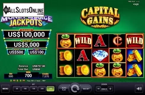 Win Screen 2. Capital Gains from AGS