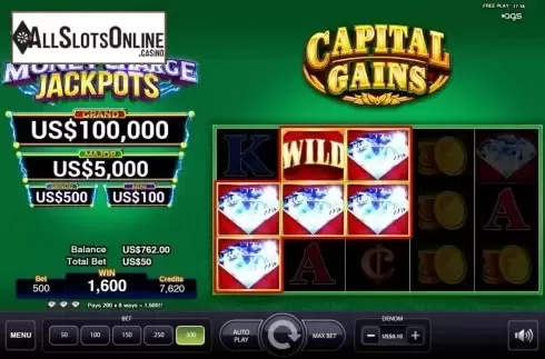 Win Screen 4. Capital Gains from AGS