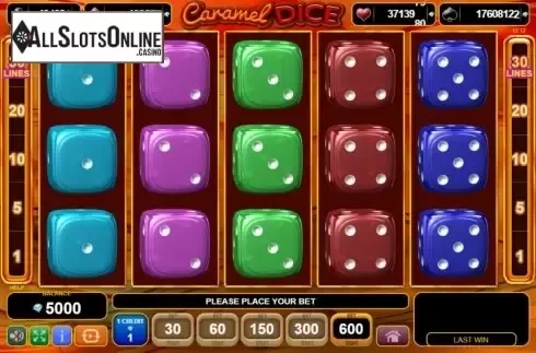 Reel Screen. Caramel Dice from EGT