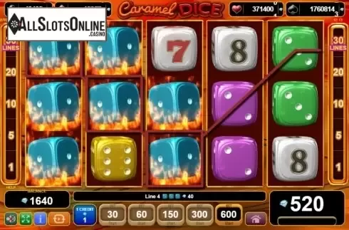 Win Screen 2. Caramel Dice from EGT
