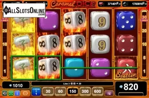 Win Screen 4. Caramel Dice from EGT