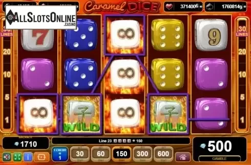 Win Screen 3. Caramel Dice from EGT