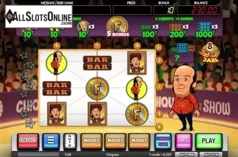 Game Workflow screen 2. Chiquito from MGA