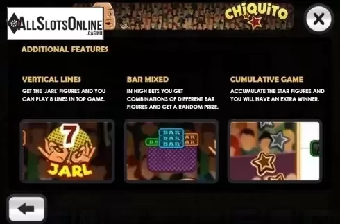 Paytable 5. Chiquito from MGA