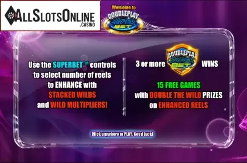 Game features 1. Double Play SuperBet from NextGen