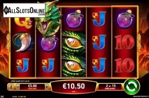 Free Spins Reels. Dragon Prophecy from Ruby Play