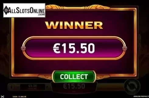 Free Spins Win. Dragon Prophecy from Ruby Play