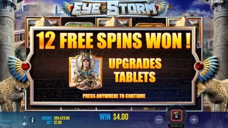 Eye of the Storm slot screenshot 3