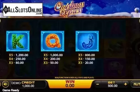 Paytable screen 2