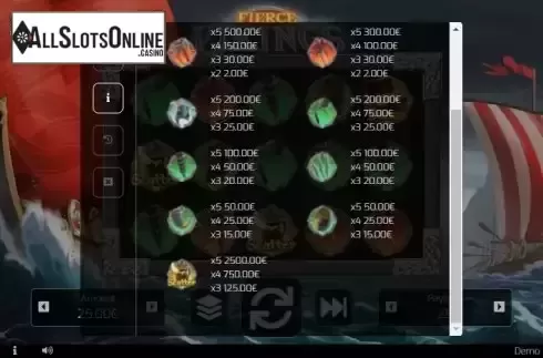 Paytable screen 2