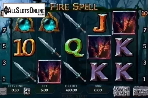Reel Screen. Fire Spell from SYNOT
