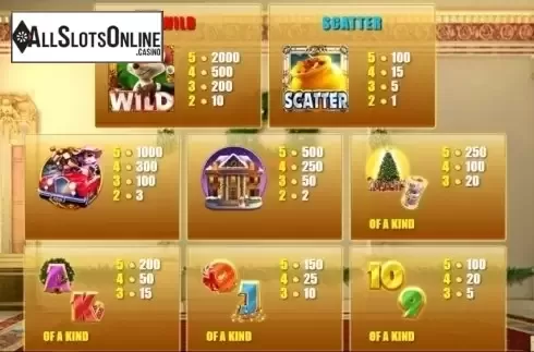 Paytable 1. Foxin' Wins - A Very Foxin' Christmas from NextGen