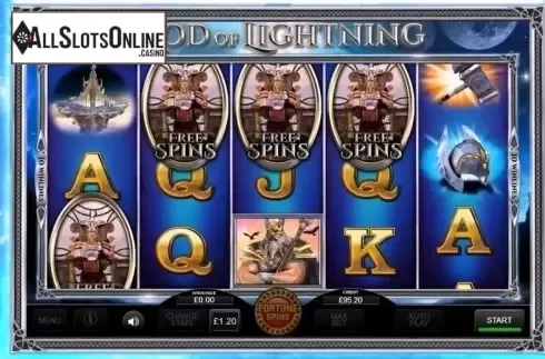 Screen 1. God of Lightning (Inspired Gaming) from Inspired Gaming