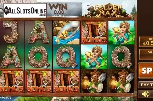 Reels screen. Golden Max from PlayStar