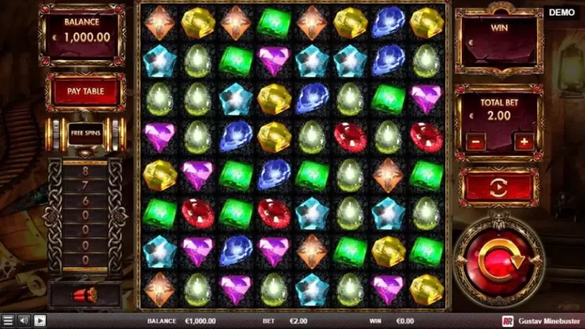 Gustav Minebuster slot screenshot 1