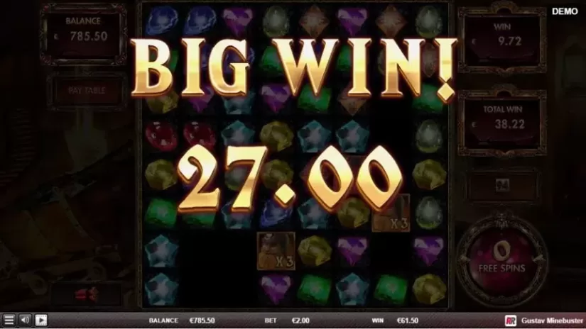 Gustav Minebuster slot screenshot 4