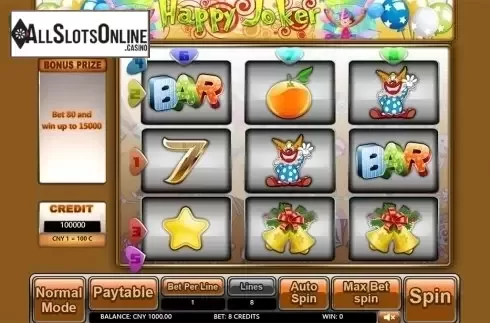 Reels screen. Happy Joker from Aiwin Games