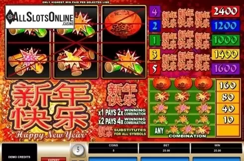 Screen3. Happy New Year (Microgaming) from Microgaming