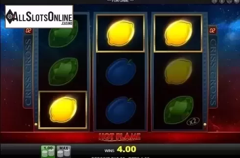 Win screen. Hot Flame from Merkur