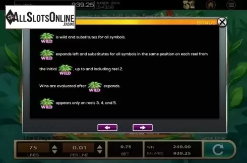 Info 2. Jungle Jack from High 5 Games