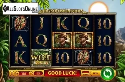 Reels screen. King Solomon Mines from 2by2 Gaming