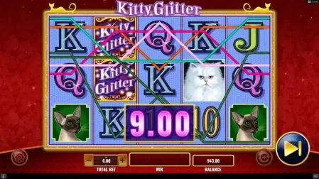 Kitty Glitter slot screenshot 3