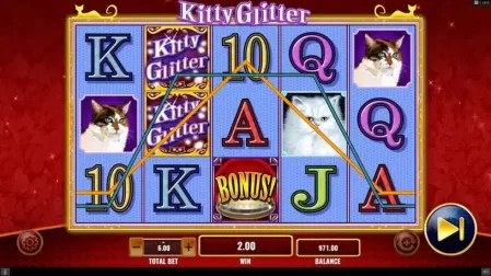 Kitty Glitter slot screenshot 2