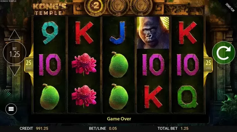 Kong's Temple slot screenshot 2