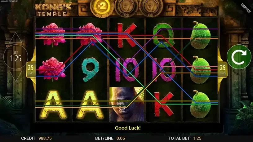 Kong's Temple slot screenshot 3
