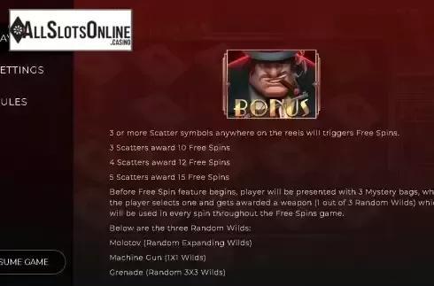 Free Game screen